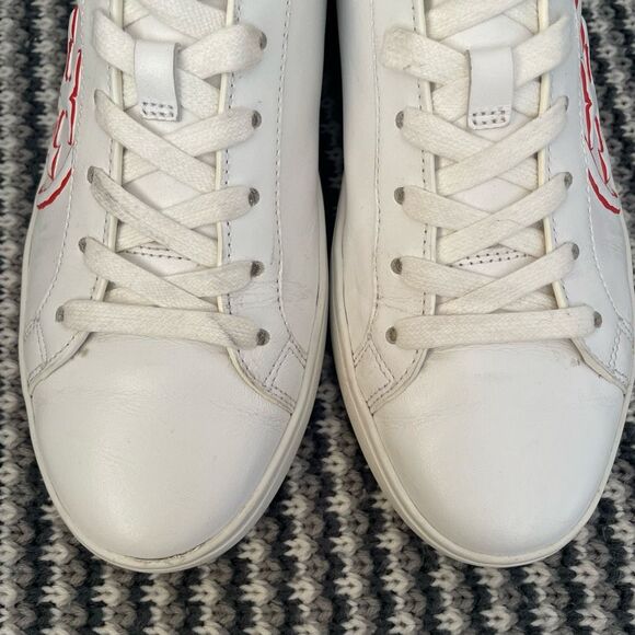 Tory Burch white/orange sneakers women’s shoe size 7 - Picture 3 of 11
